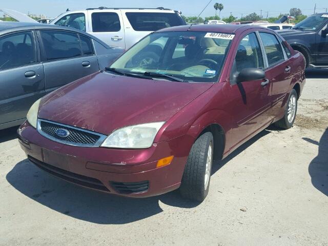 1FAFP34N87W272936 - 2007 FORD FOCUS BURGUNDY photo 2