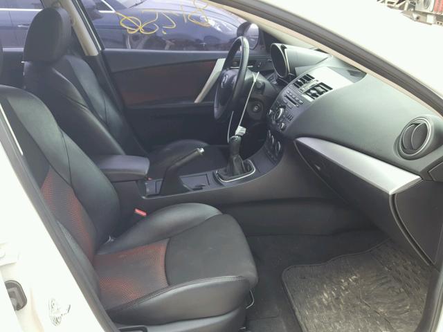 JM1BL1L32D1754285 - 2013 MAZDA SPEED 3 WHITE photo 5