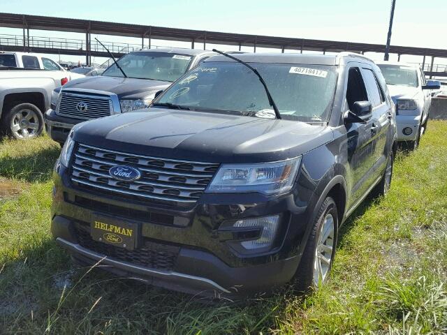 1FM5K7D83HGD20873 - 2017 FORD EXPLORER X BLACK photo 2