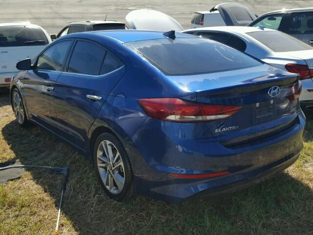 5NPD84LF1HH044783 - 2017 HYUNDAI ELANTRA BLUE photo 3