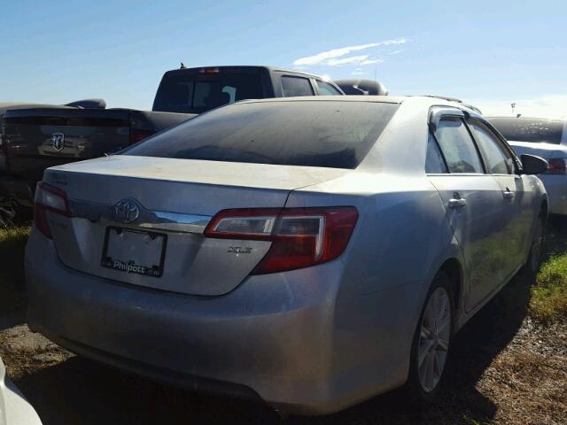 4T4BF1FK7CR249772 - 2012 TOYOTA CAMRY SILVER photo 4