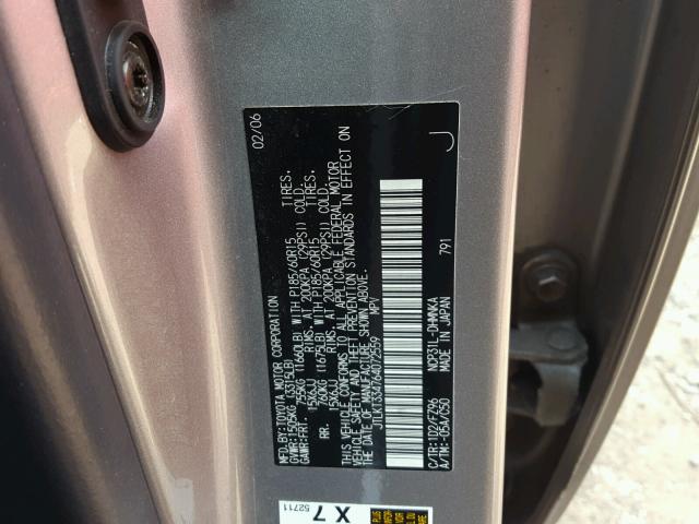 JTLKT334764072559 - 2006 TOYOTA SCION XB Gümüş foto 10