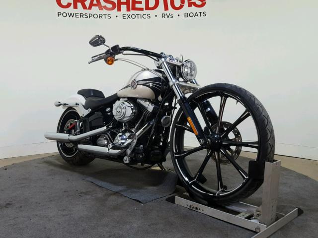 1HD1BFV12EB035961 - 2014 HARLEY-DAVIDSON FXSB WHITE photo 2