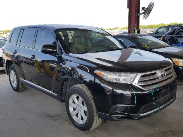 5TDZA3EH8DS040866 - 2013 TOYOTA HIGHLANDER BLACK photo 1
