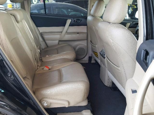 5TDZA3EH8DS040866 - 2013 TOYOTA HIGHLANDER BLACK photo 6