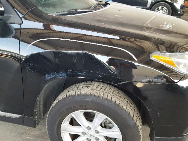 5TDZA3EH8DS040866 - 2013 TOYOTA HIGHLANDER BLACK photo 9