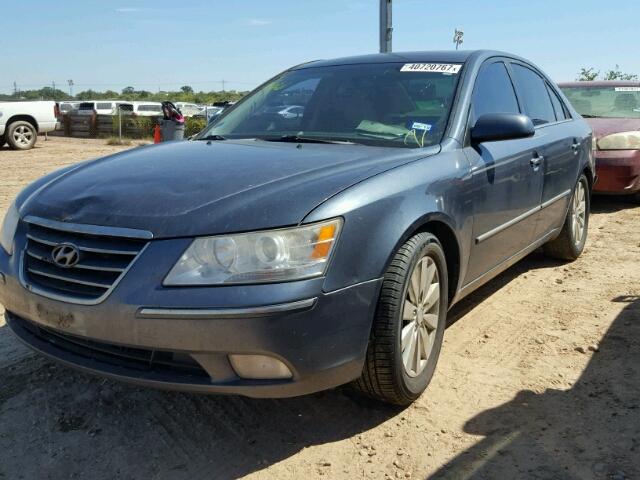 5NPEU46C99H444772 - 2009 HYUNDAI SONATA BLUE photo 2