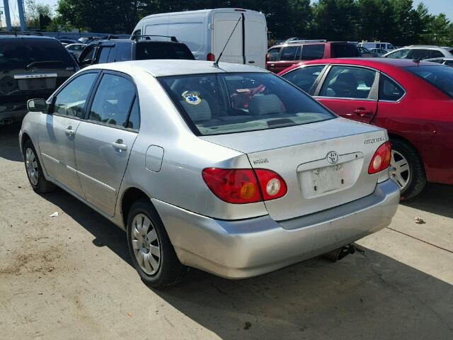 2T1BR38E53C107703 - 2003 TOYOTA COROLLA CE SILVER photo 3