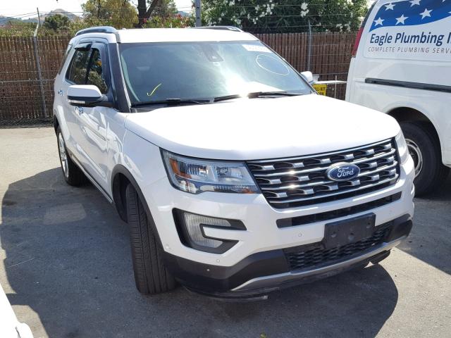 1FM5K7FH7HGD53260 - 2017 FORD EXPLORER L WHITE photo 1