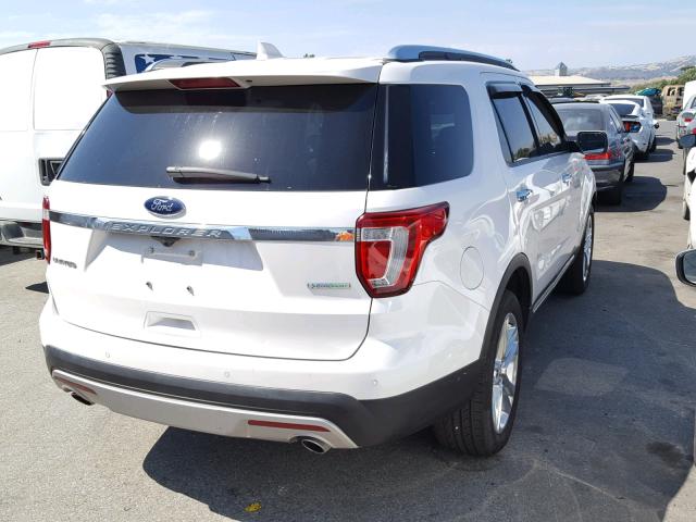 1FM5K7FH7HGD53260 - 2017 FORD EXPLORER L WHITE photo 4