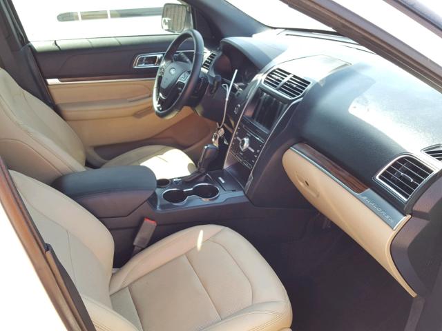 1FM5K7FH7HGD53260 - 2017 FORD EXPLORER L WHITE photo 5