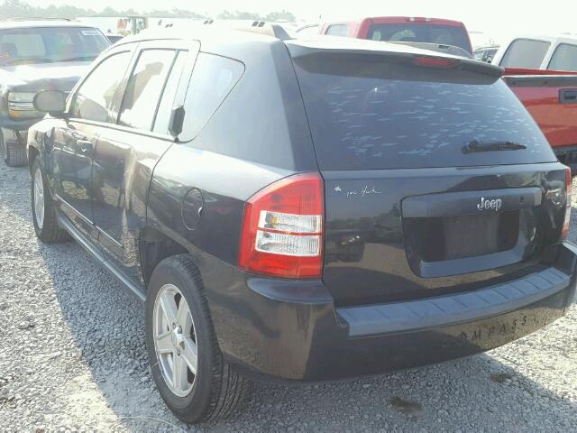 1J8FT47W38D570204 - 2008 JEEP COMPASS SP BLACK photo 3