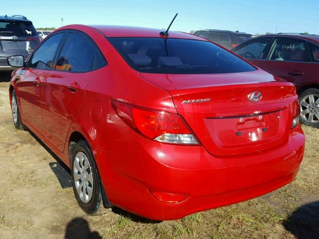 KMHCT4AE2FU921638 - 2015 HYUNDAI ACCENT GLS BURGUNDY photo 3