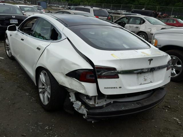 5YJSA1CN6DFP13785 - 2013 TESLA MODEL S WHITE photo 3