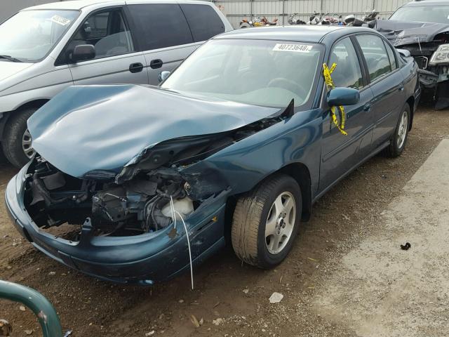 1G1NE52J42M598091 - 2002 CHEVROLET MALIBU LS TEAL photo 2