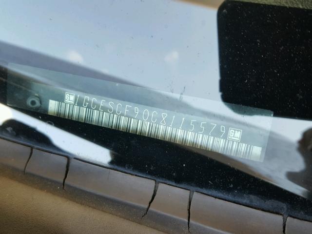 1GCESCF90C8115579 - 2012 CHEVROLET COLORADO L BLACK photo 10