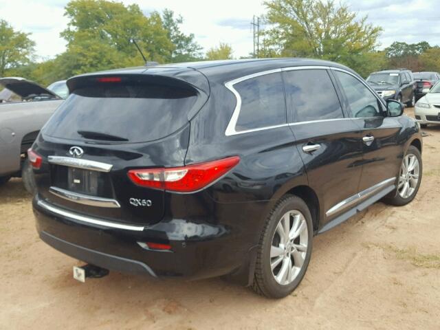 5N1AL0MM7DC314897 - 2013 INFINITI JX35 BLACK photo 4