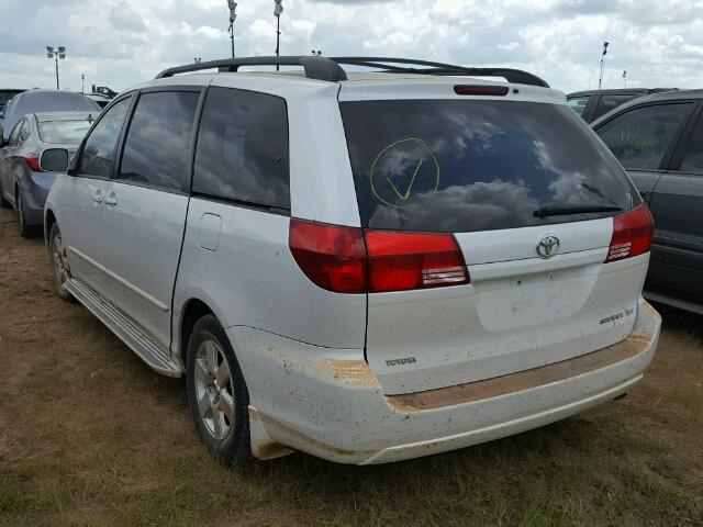 5TDZA22C24S143591 - 2004 TOYOTA SIENNA XLE WHITE photo 3