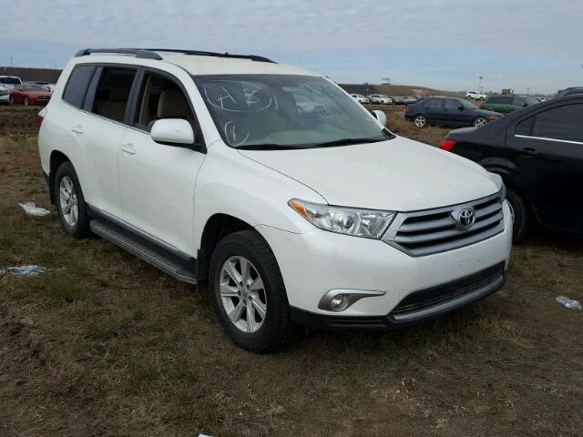 5TDZK3EH0DS108445 - 2013 TOYOTA HIGHLANDER WHITE photo 1