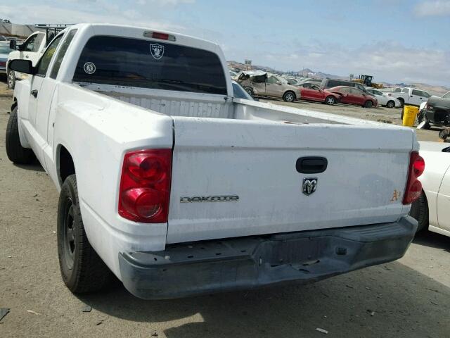 1D7HE22K86S656805 - 2006 DODGE DAKOTA ST WHITE photo 3