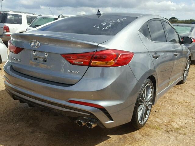 KMHD04LBXHU363010 - 2017 HYUNDAI ELANTRA GRAY photo 4