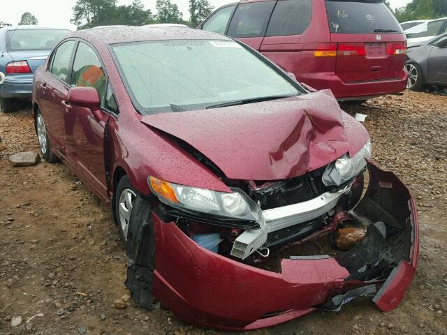 1HGFA16507L087442 - 2007 HONDA CIVIC LX MAROON photo 1