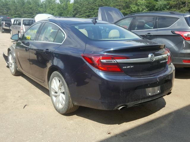 2G4GK5EX0E9190239 - 2014 BUICK REGAL BLUE photo 3