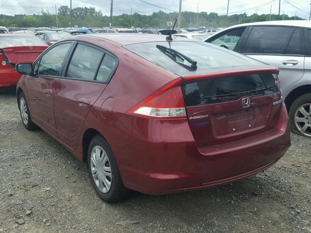 JHMZE2H56AS012498 - 2010 HONDA INSIGHT LX RED photo 3