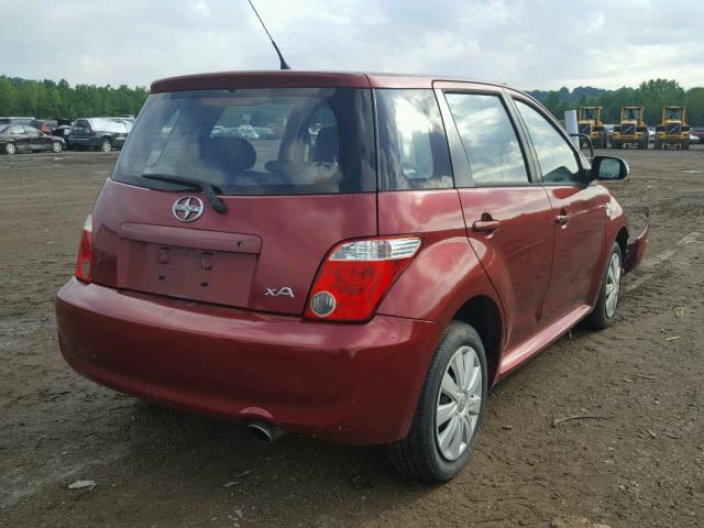 JTKKT624X60158544 - 2006 TOYOTA SCION XA მუქწითელი ფოტო 4