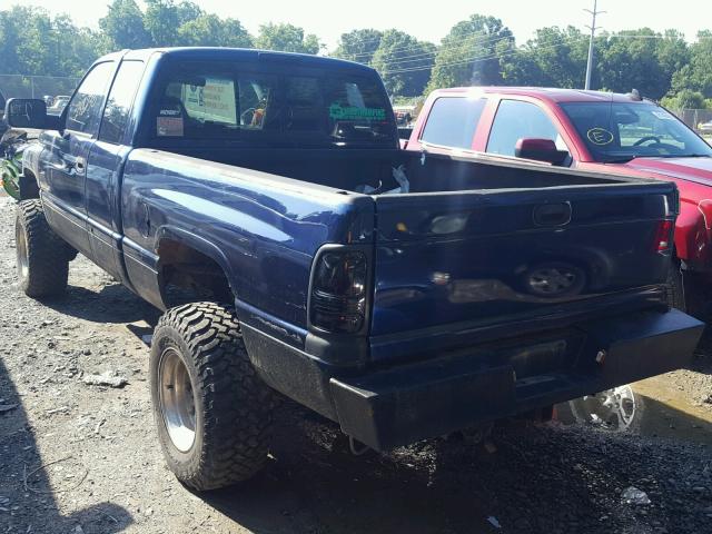 3B7KF23602M224436 - 2002 DODGE RAM 2500 BLUE photo 3