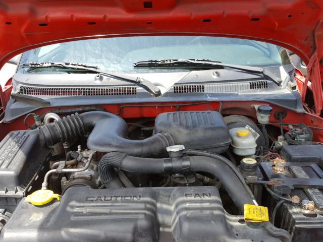 1B7FL22P7YS519859 - 2000 DODGE DAKOTA RED photo 7