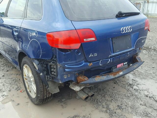 WAUNF78PX7A086756 - 2007 AUDI A3 2.0 PRE BLUE photo 9