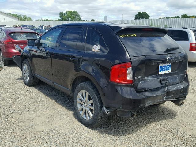 2FMDK3JC2DBA89849 - 2013 FORD EDGE SEL BROWN photo 3