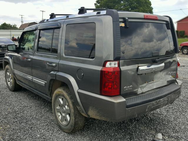1J8HG58P27C585114 - 2007 JEEP COMMANDER GRAY photo 3
