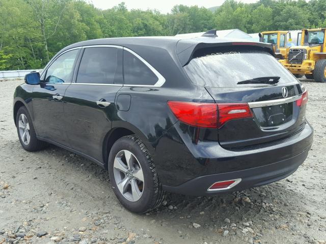 5FRYD4H20FB014297 - 2015 ACURA MDX BLACK photo 3