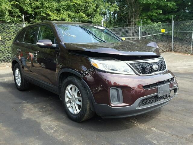 5XYKT3A61FG593438 - 2015 KIA SORENTO LX BURGUNDY photo 1