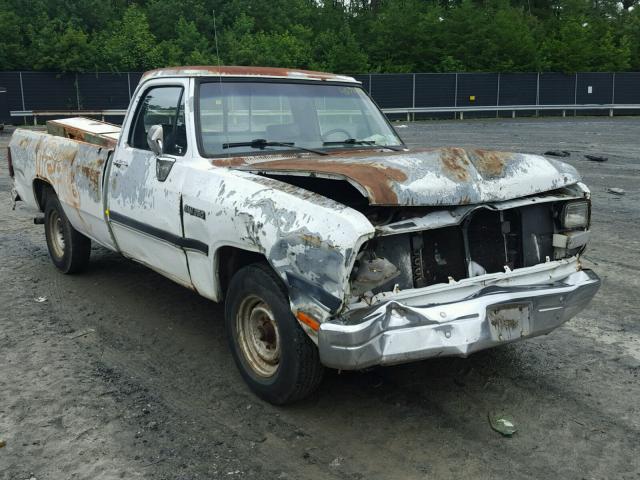 1B7JE26Y5NS664398 - 1992 DODGE D-SERIES D WHITE photo 1