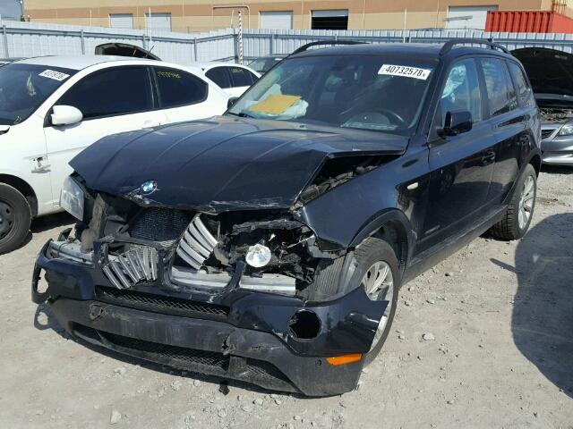 WBXPC93439WJ24706 - 2009 BMW X3 XDRIVE3 BLACK photo 2