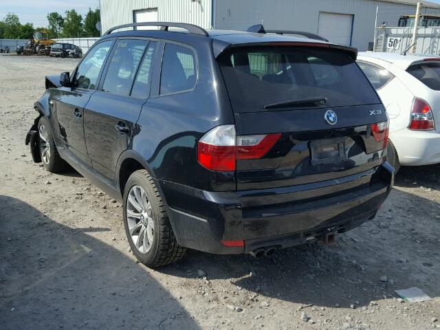 WBXPC93439WJ24706 - 2009 BMW X3 XDRIVE3 BLACK photo 3