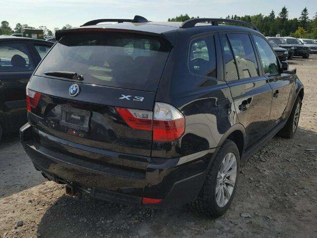 WBXPC93439WJ24706 - 2009 BMW X3 XDRIVE3 BLACK photo 4