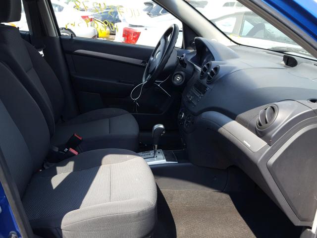 KL1TD56EX9B666518 - 2009 CHEVROLET AVEO LS BLUE photo 5