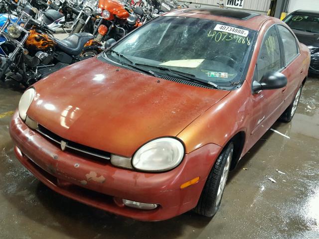1P3ES46C1YD686773 - 2000 PLYMOUTH NEON BASE 橙色 照片 2