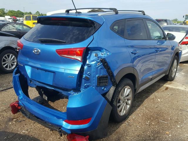 KM8J3CA46HU401082 - 2017 HYUNDAI TUCSON LIM BLUE photo 4