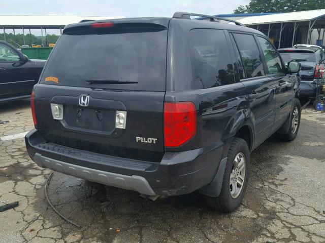 5FNYF18415B022774 - 2005 HONDA PILOT EX BLACK photo 4