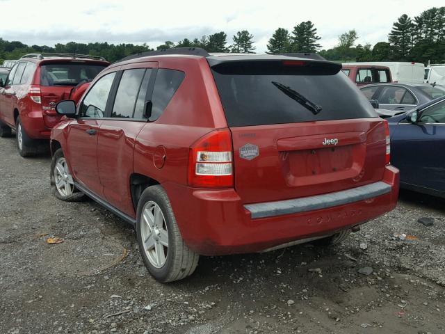 1J8FT47W57D320994 - 2007 JEEP COMPASS RED photo 3