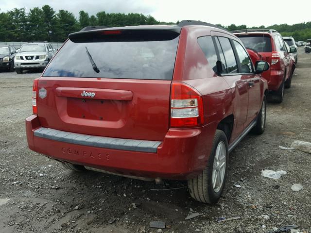 1J8FT47W57D320994 - 2007 JEEP COMPASS RED photo 4