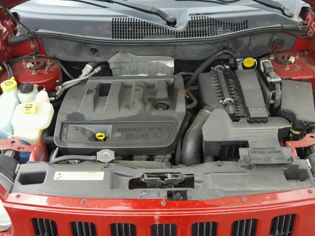 1J8FT47W57D320994 - 2007 JEEP COMPASS RED photo 7