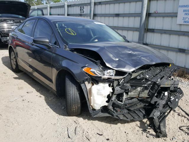 3FA6P0G70DR337966 - 2013 FORD FUSION S CHARCOAL photo 1