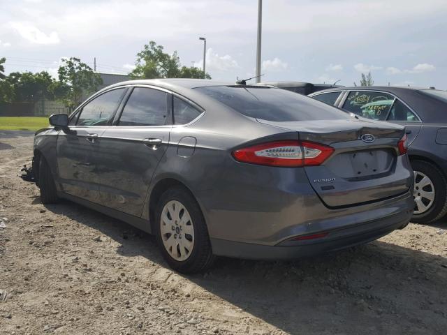 3FA6P0G70DR337966 - 2013 FORD FUSION S CHARCOAL photo 3