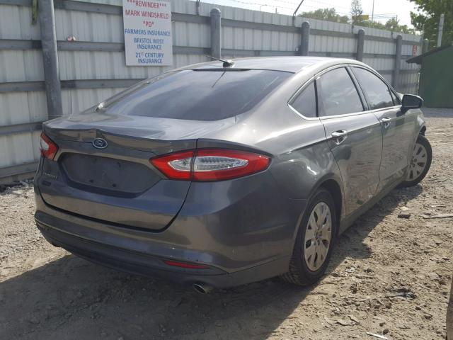 3FA6P0G70DR337966 - 2013 FORD FUSION S CHARCOAL photo 4